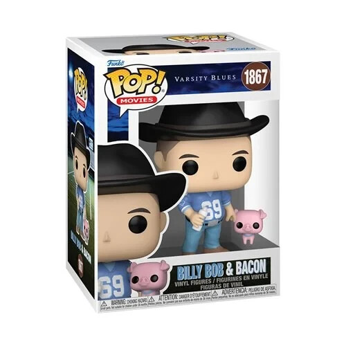 Funko POP Movies Varsity Blues - Billy Bob + Bacon Figure #1867 + Protector