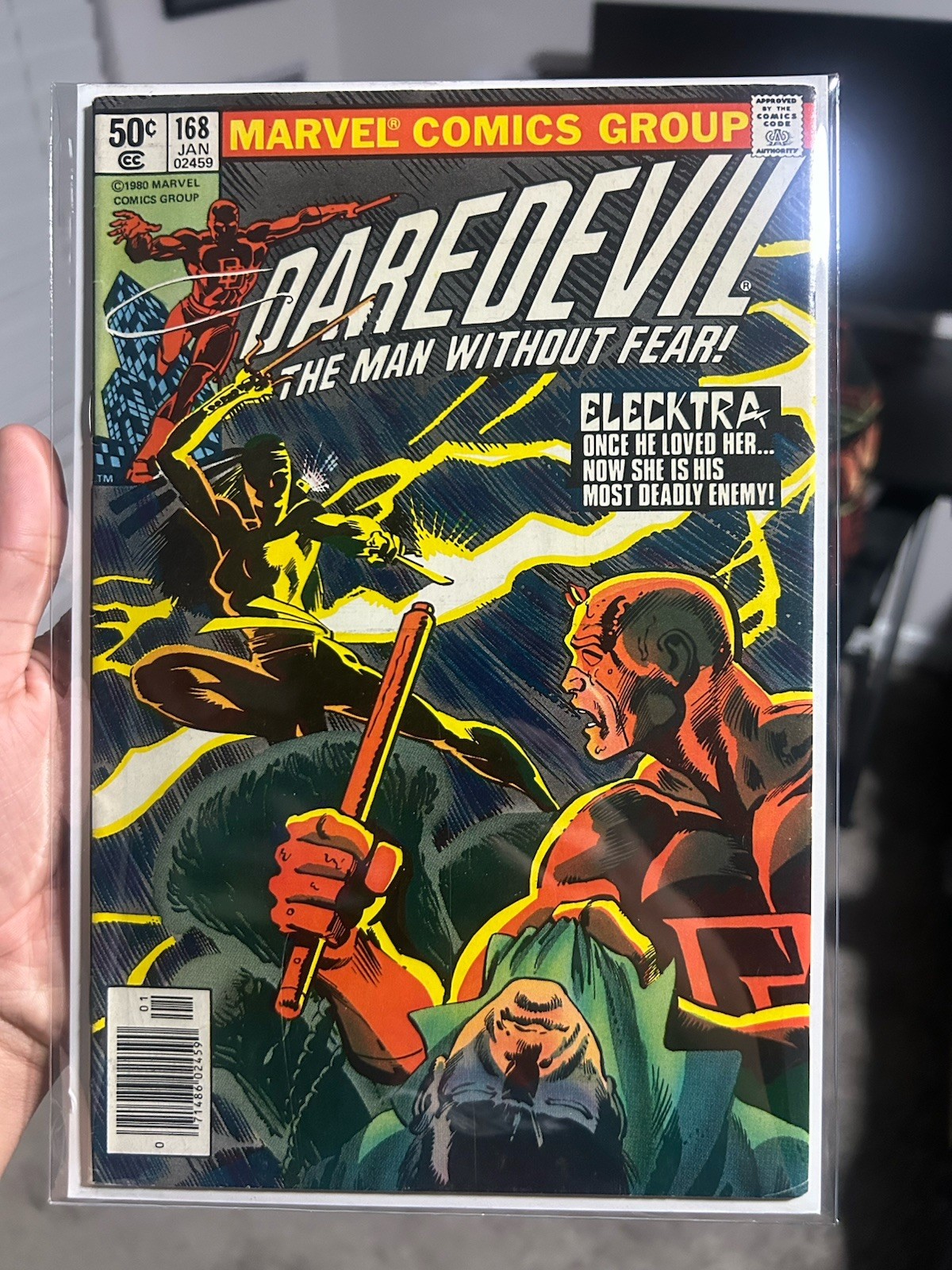 Daredevil #168 (1980) Elektra First Appearance Newstand Cover