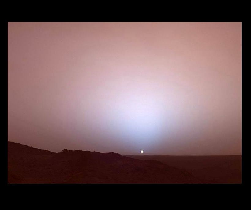 Sunset on Planet Mars PHOTO NASA Space Art Print, Martian Surface, Spirit 2005