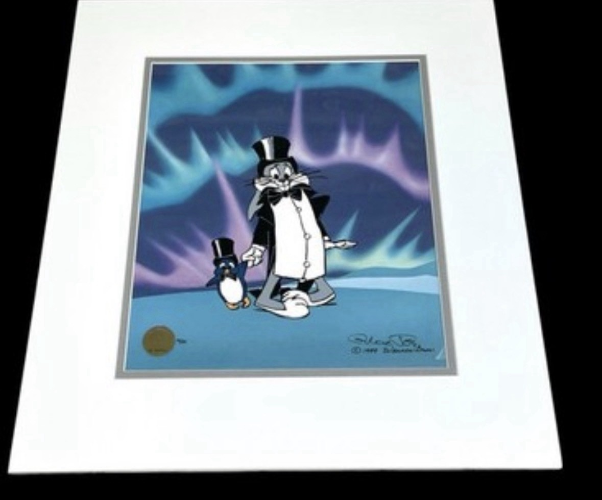 Chuck Jones  Signed Cel Frigid Hare2 Hand Painted Bugs Bunny Limited Edition