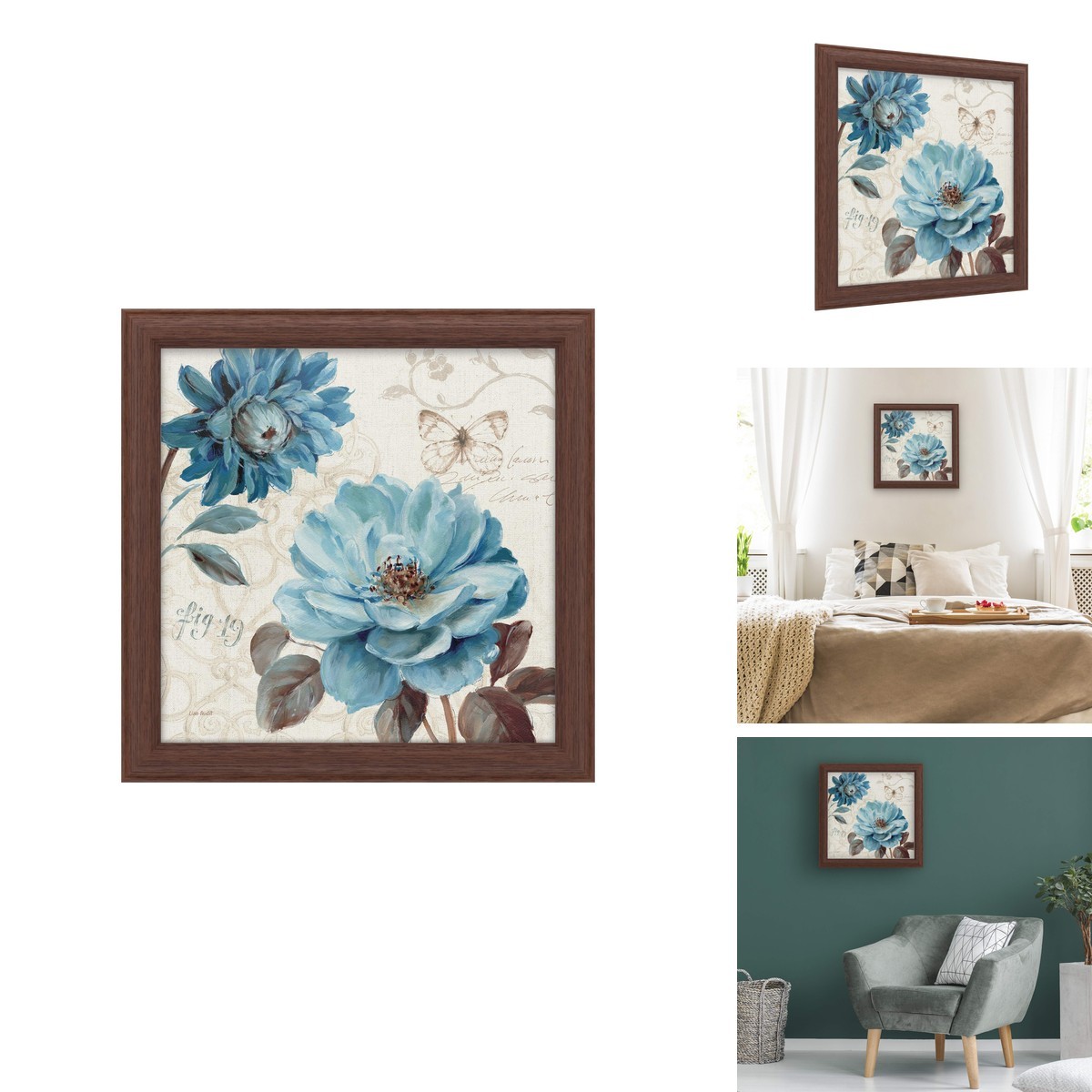 Trademark Fine Art ' A Blue Note III ' Wood Frame by Lisa Audit 16x16