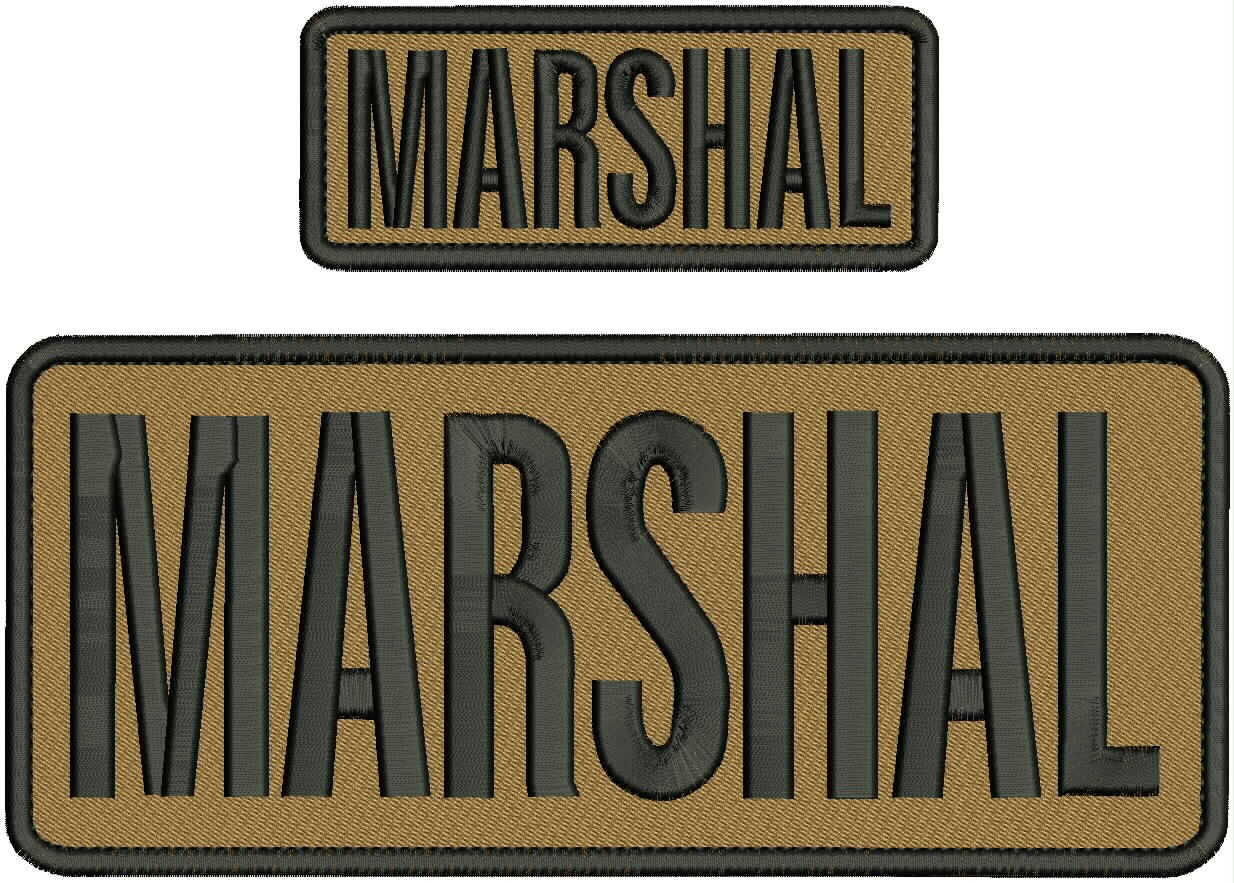MARSHAL Embroidery Patches  4x10 and 2x5
