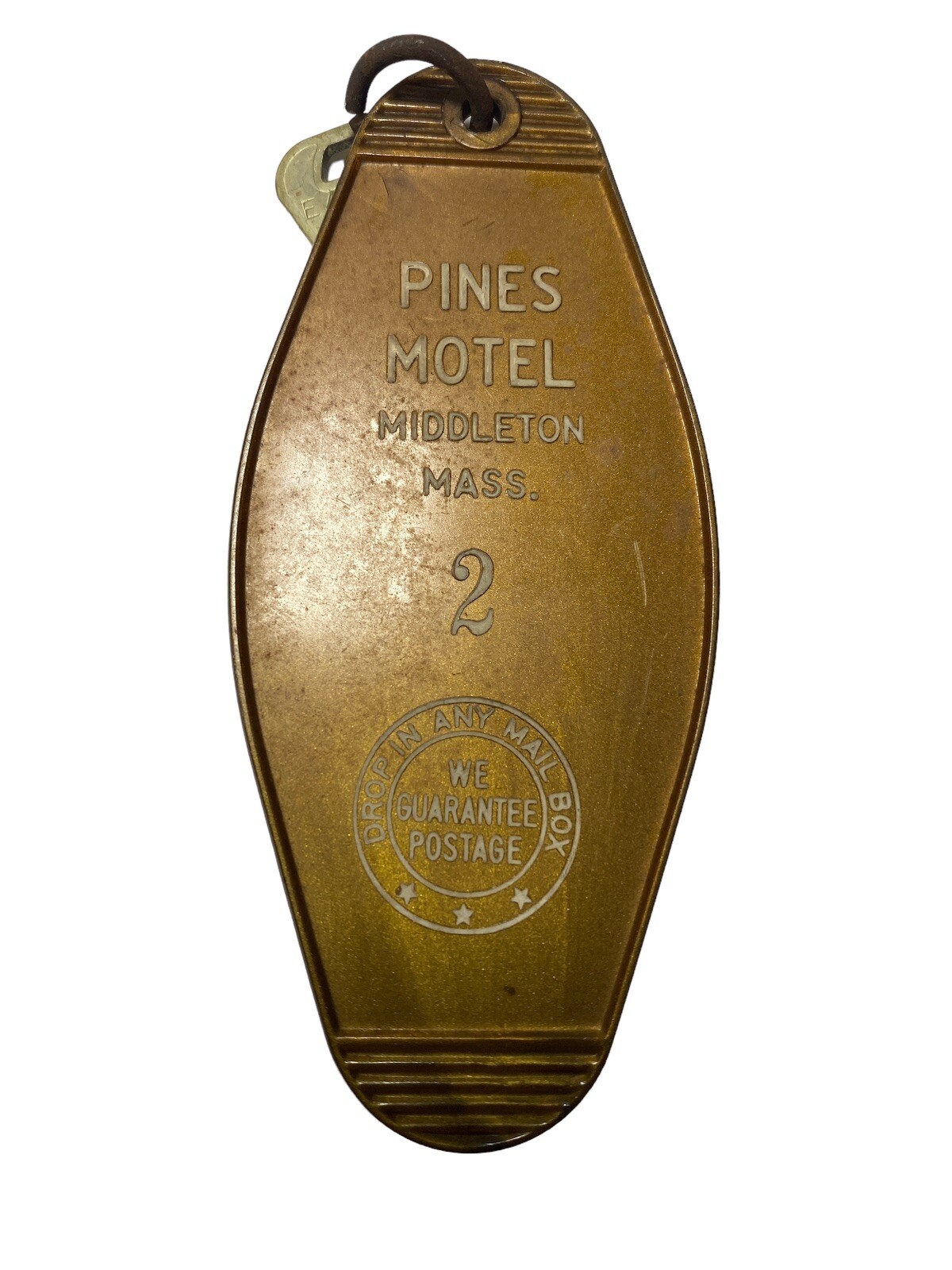 Vintage Pines Motel Room Key & Fob Middleton Mass #2