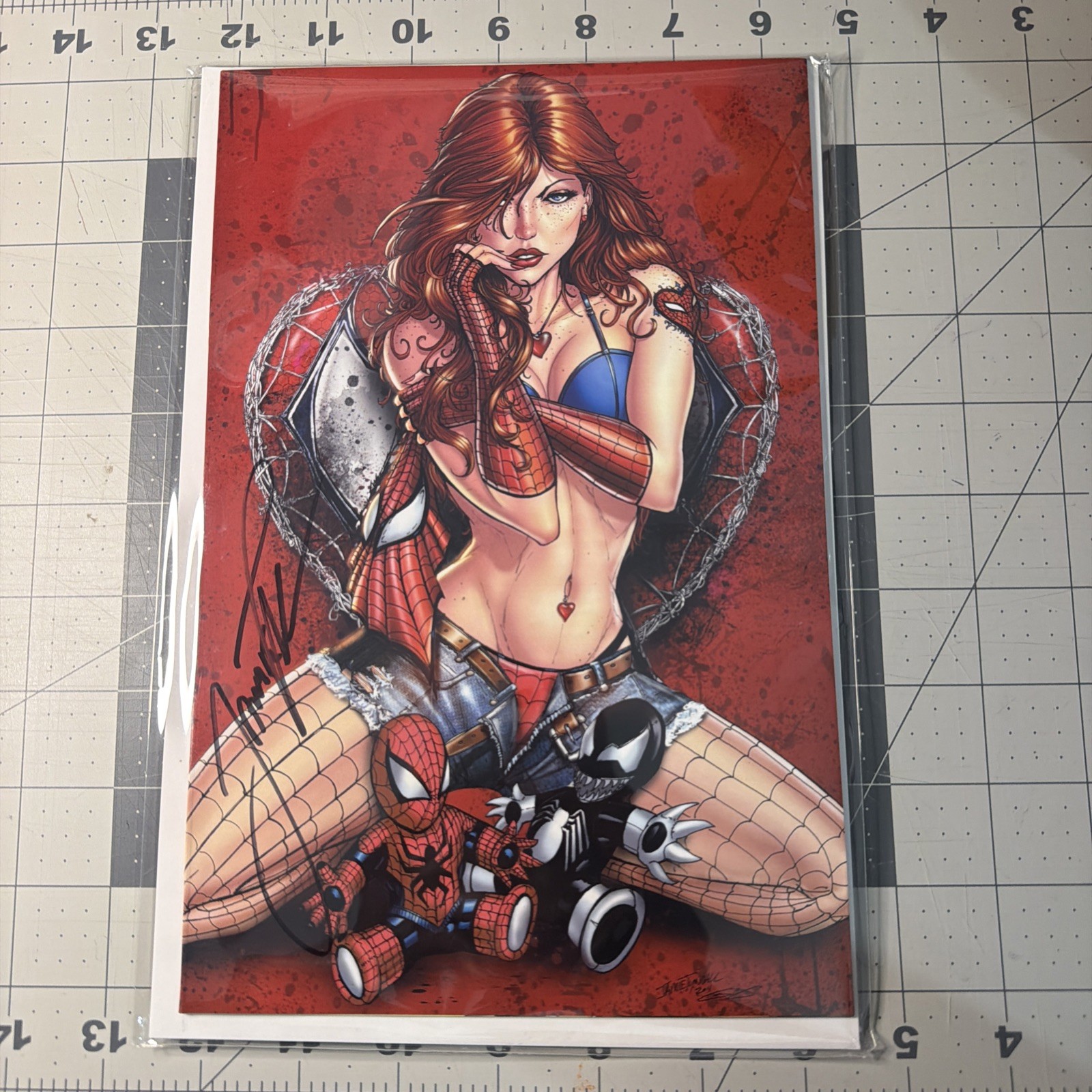 WHITE WIDOW #7 MARY JANE SPIDEY & VENOM JAMIE TYNDALL SIGNED W/ COA