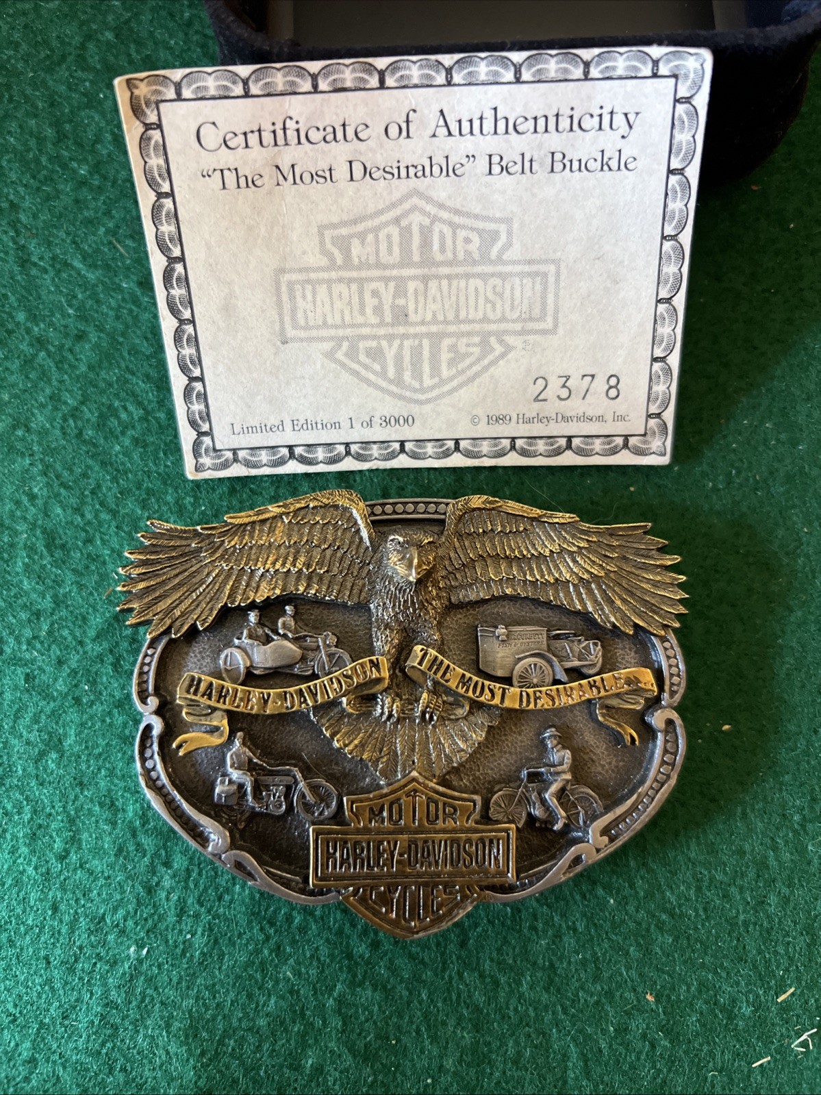 Harley Davidson 1989 The Most Desirable Belt Buckle 890606-593 Made In USA Rare