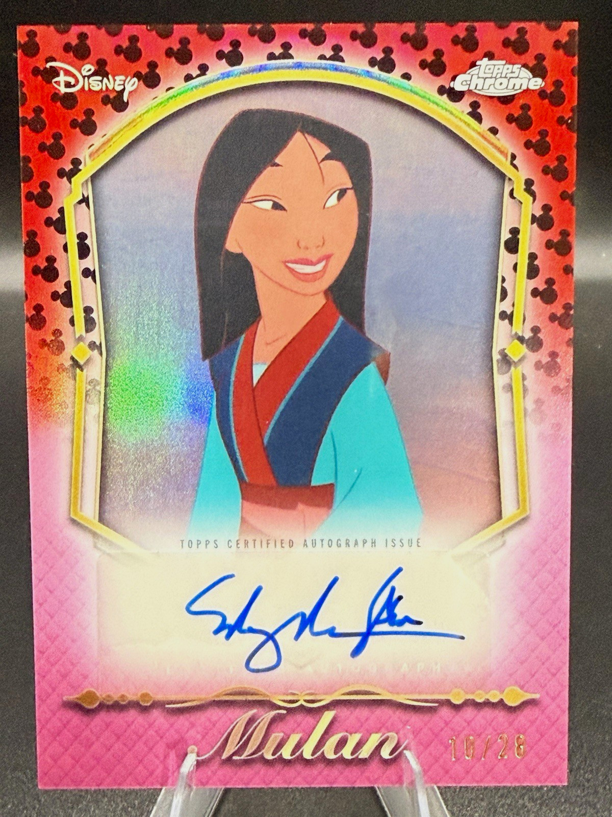 Topps 2026 Disney Chrome Disney Princess Mulan PA-MW Ming-Na Wen Auto /28