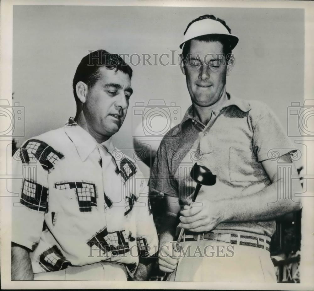 1950 Press Photo Cary Middlecoff, Jim Turnsea at All American golf in Chicago