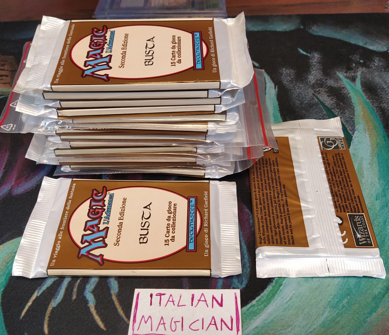 Magic 1x BOOSTER PACK European Unlimited FWB Sealed MTG Italian REVISED 1994 Ita