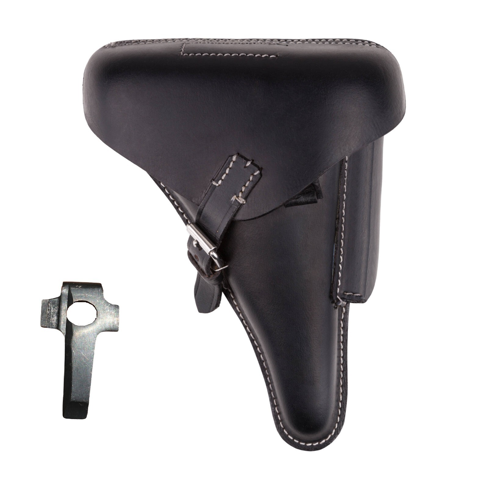 WWII GERMAN P08 LUGER HARDSHELL PISTOL HOLSTER-BLACK WITH TOOLS