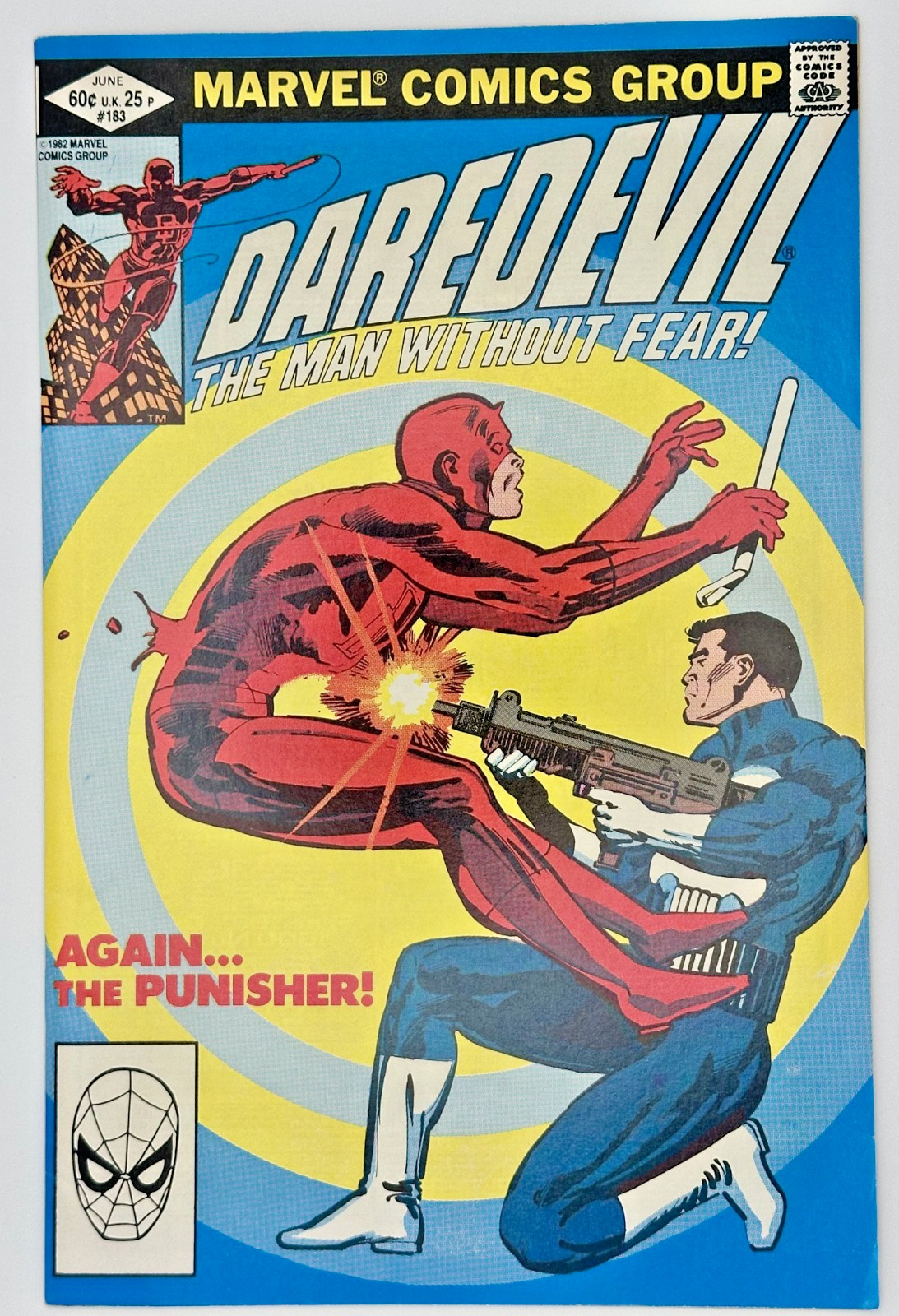 DAREDEVIL #183 (1982) 1st Daredevil vs Punisher Frank Miller Marvel Bronze NM/M