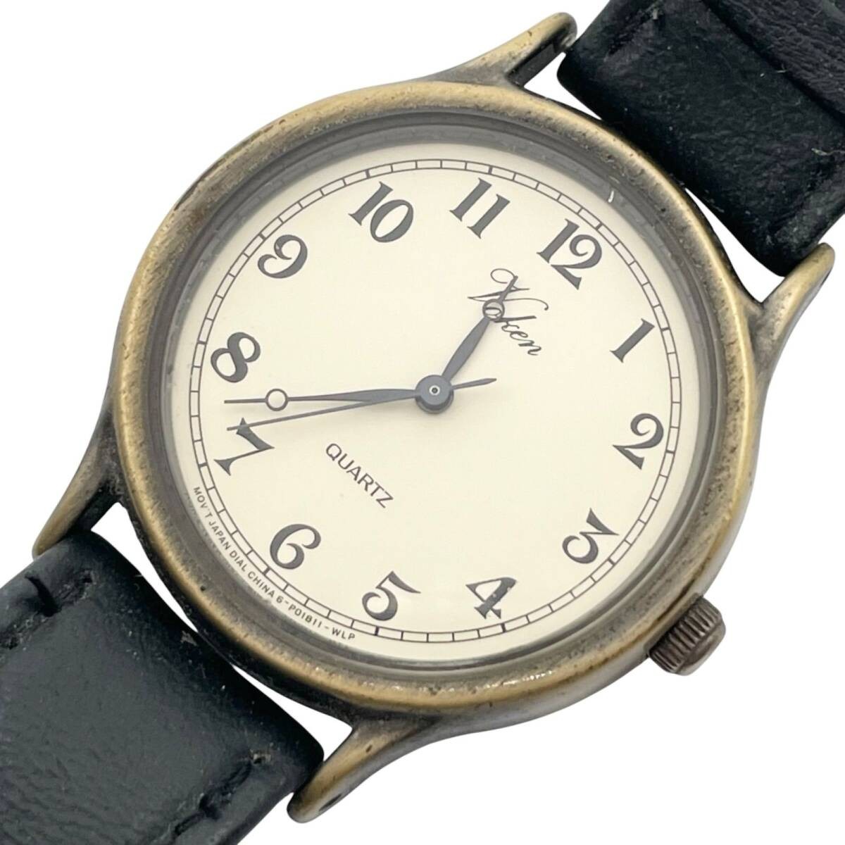 CITIZEN Voken Watch Quartz Ivory Dial Vintage Antique Analog Ac36