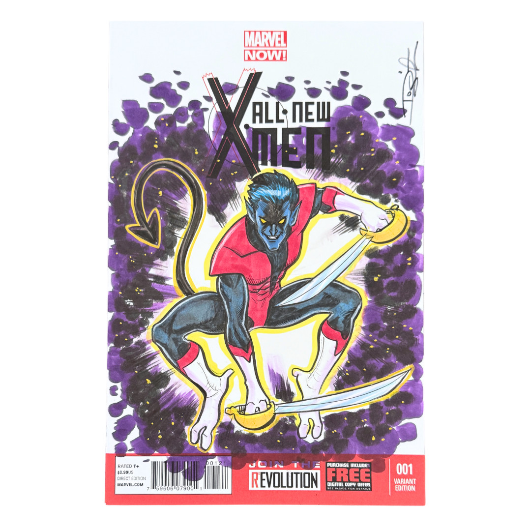 All New X-Men #1 - Blank Variant - Full Nightcrawler Sketch by Dietrich Smith