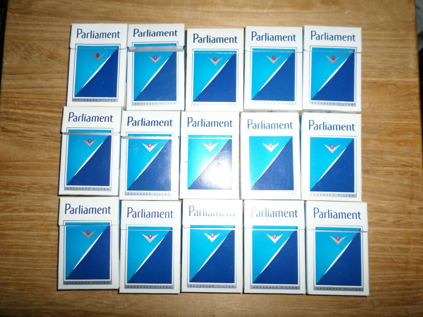 15 EMPTY Parliament Cigarette Boxes - FLIP TOP - EMPTY for crafts  
