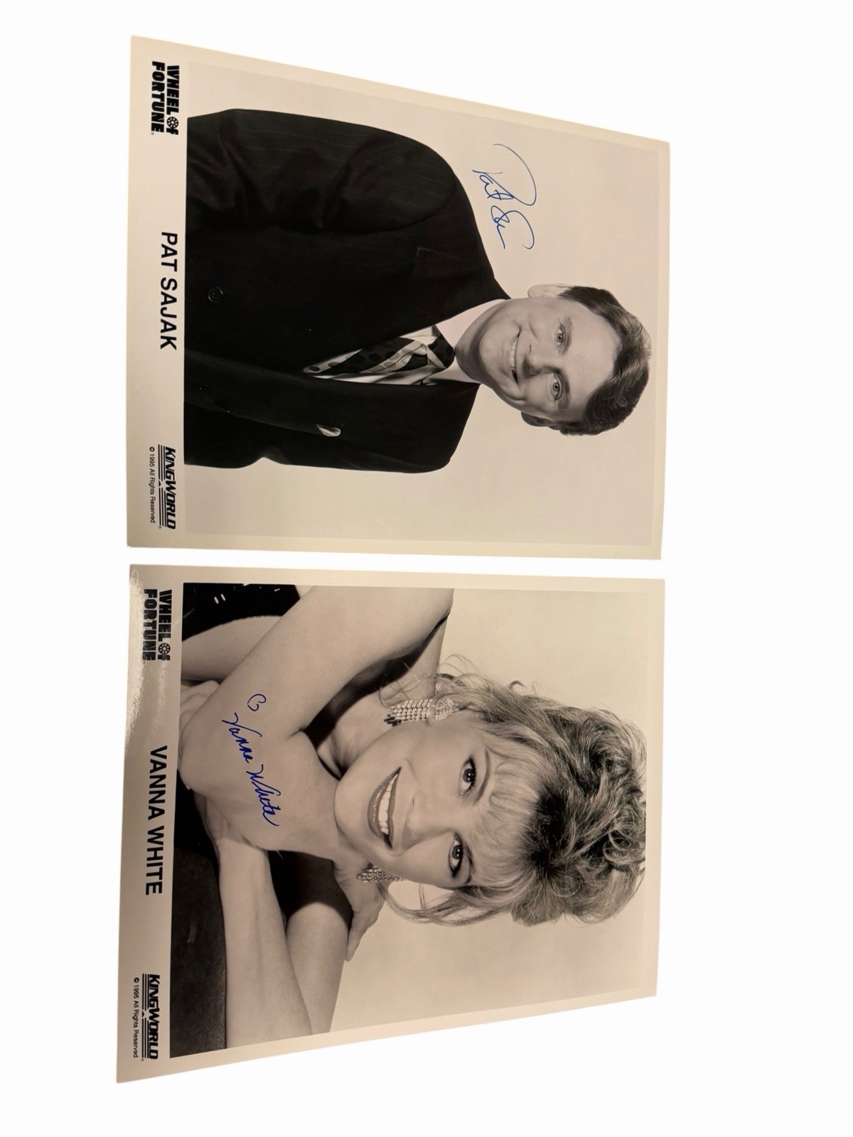 Vanna White & Pat Sajak - Signed Photographs - set, vintage promo photos