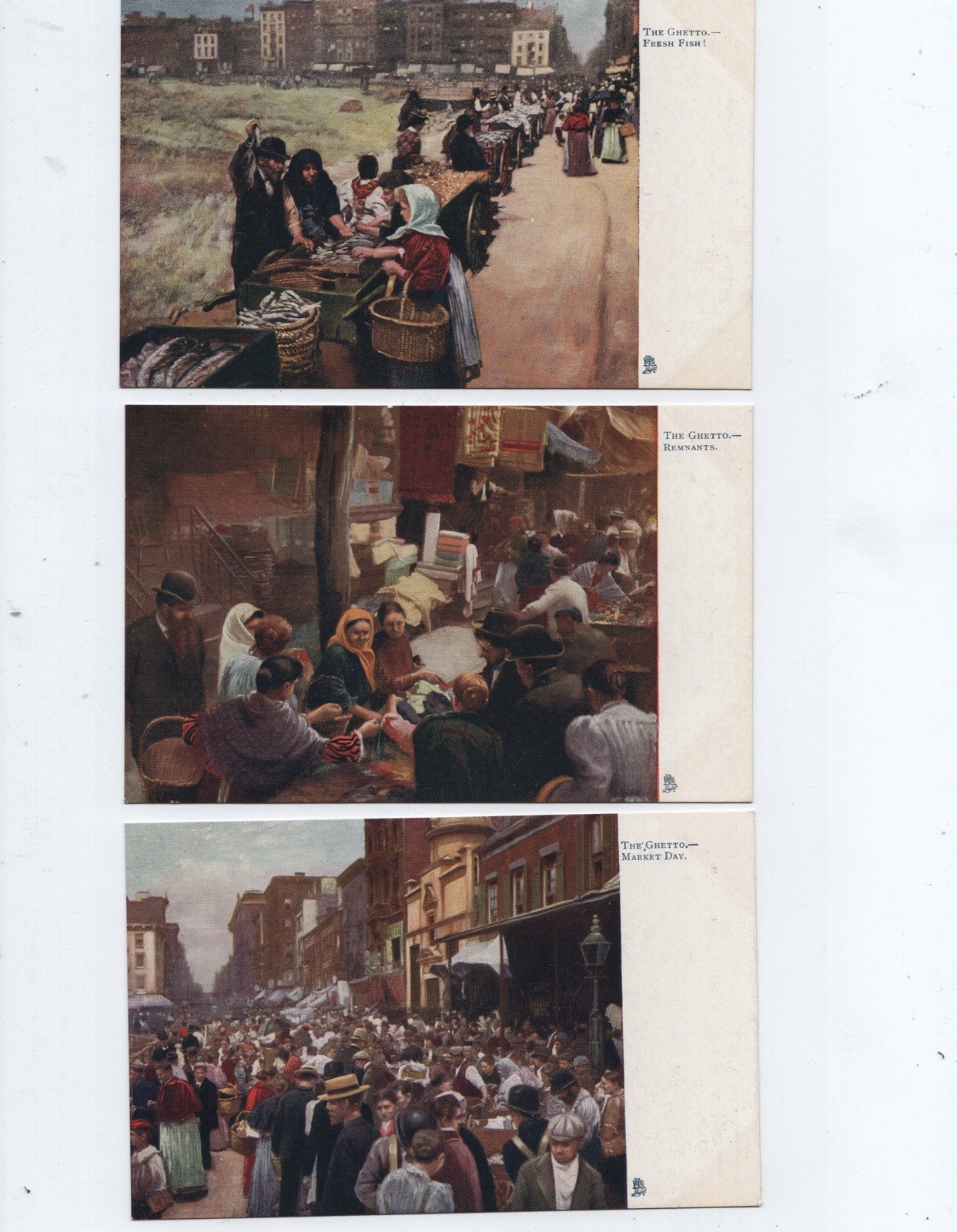 Raphael Tuck And Sons Ghetto Series Postcards C. 1910-1920 Lot Of 3