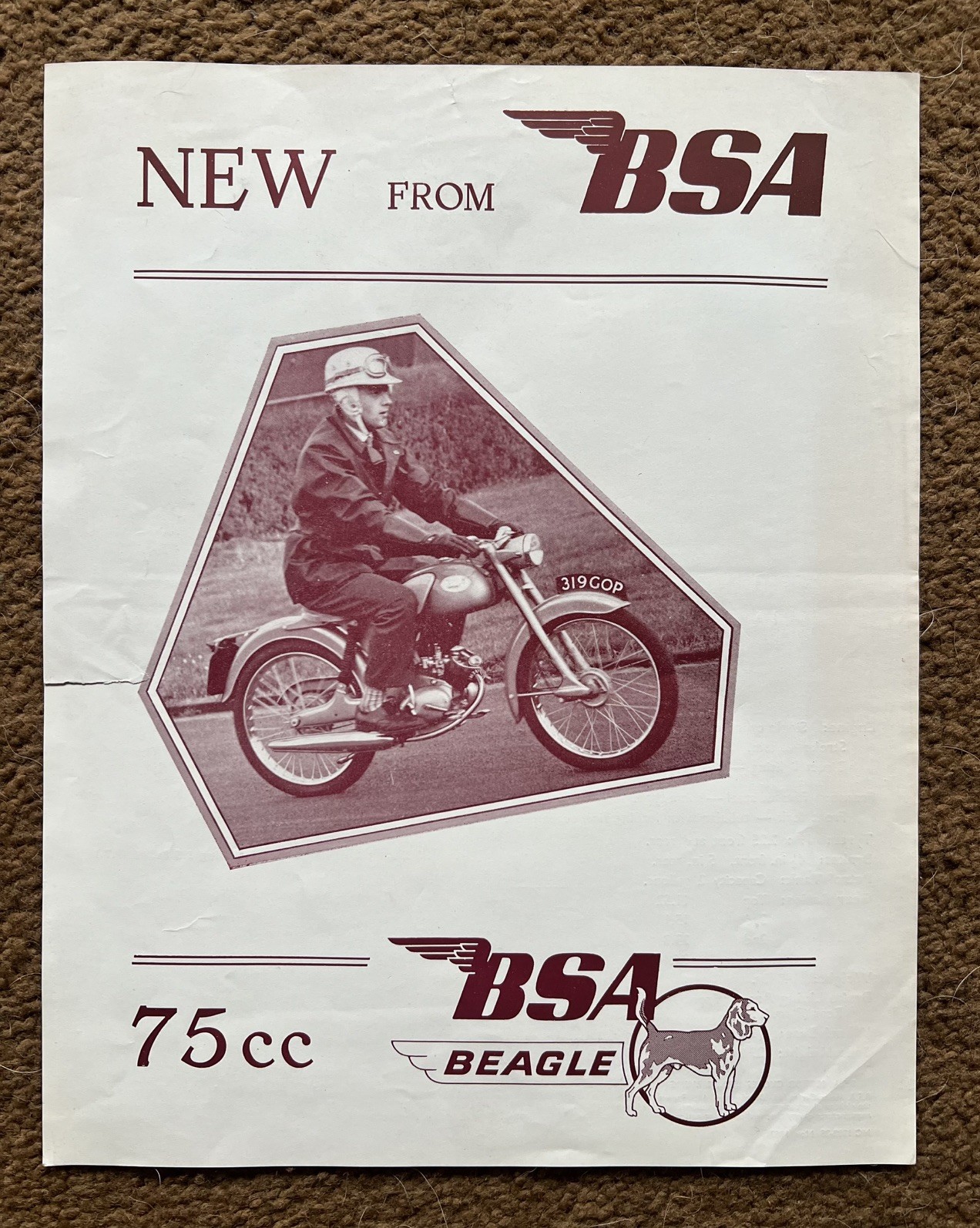 BSA BEAGLE MOTORCYCLE KTOR SPEEDWAY MANUAL MORGAN Racing HRD PARTS FRAME ULSTER 