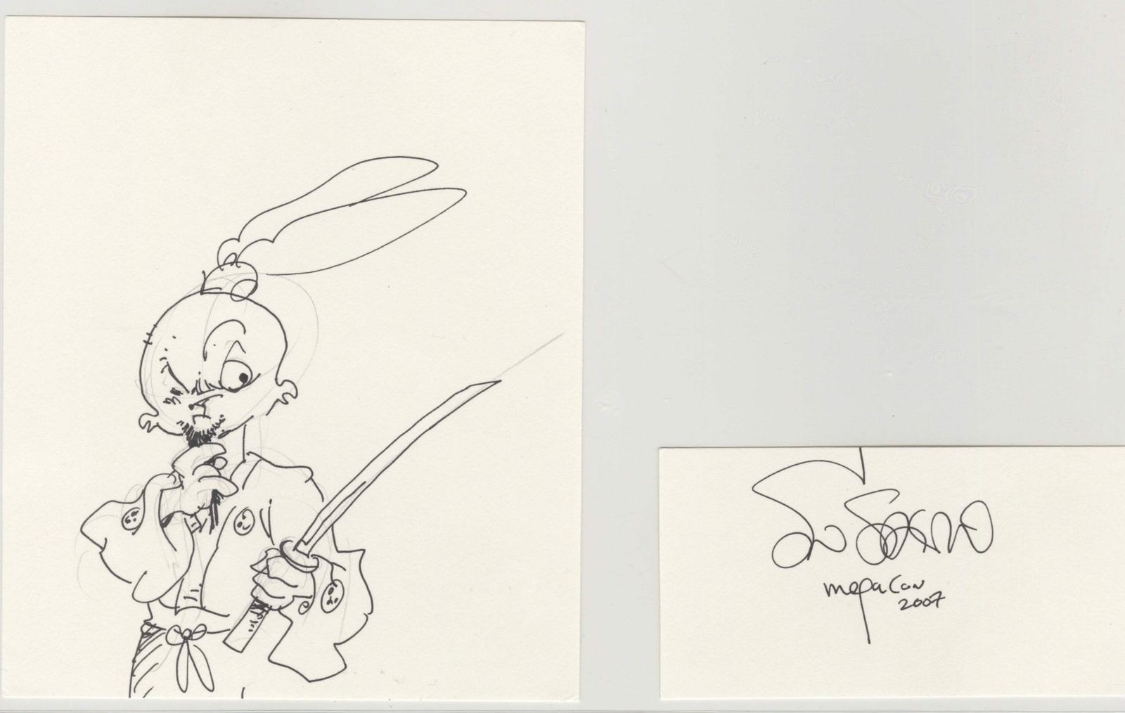 Usagi Yojimbo Original Art & cut signed by Stan Sakai