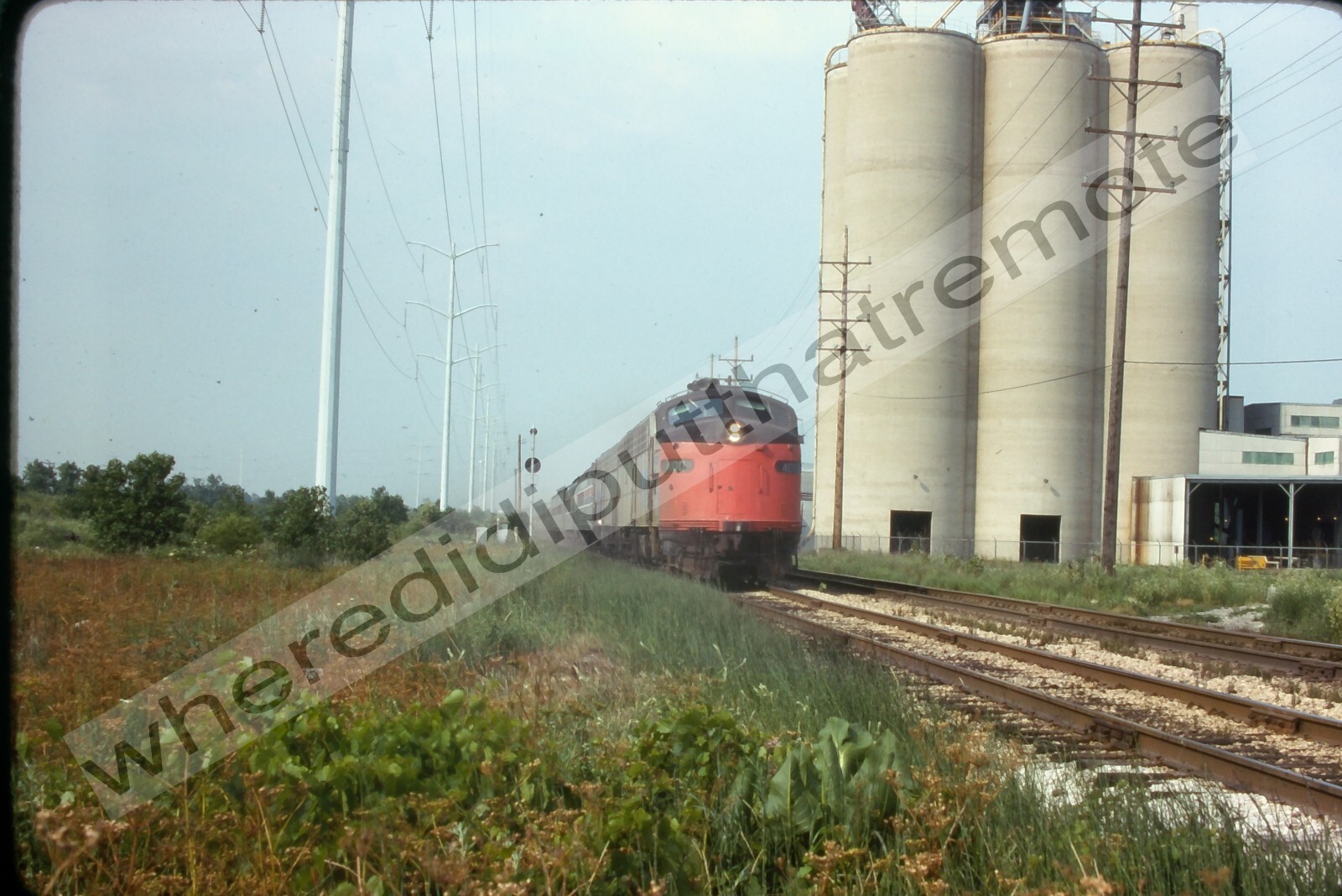 Original Slide Amtrak AMTK 400 EMD E9A Argo ILL 6-76 (YI) (V2)