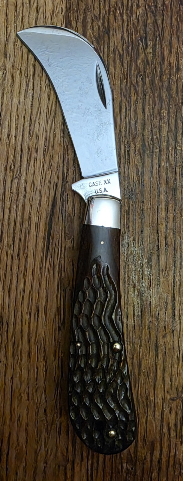 Case XX Vintage 2 Dot 1978 Brown 61011 Hawkbill Pruner Pocket Knife