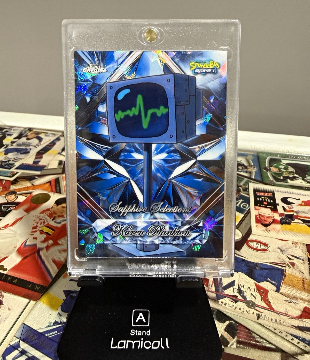 KAREN PLANKTON 2025 TOPPS CHROME SPONGEBOB 25TH SAPPHIRE SELECTIONS #SS-7 Q3420