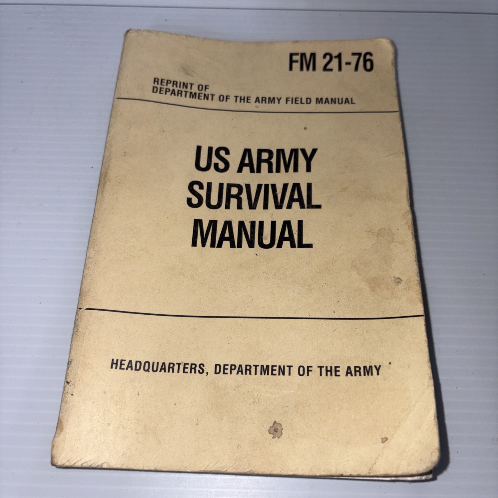 U.S. Army Survival Manual FM 21-76 Soft Cover Handbook