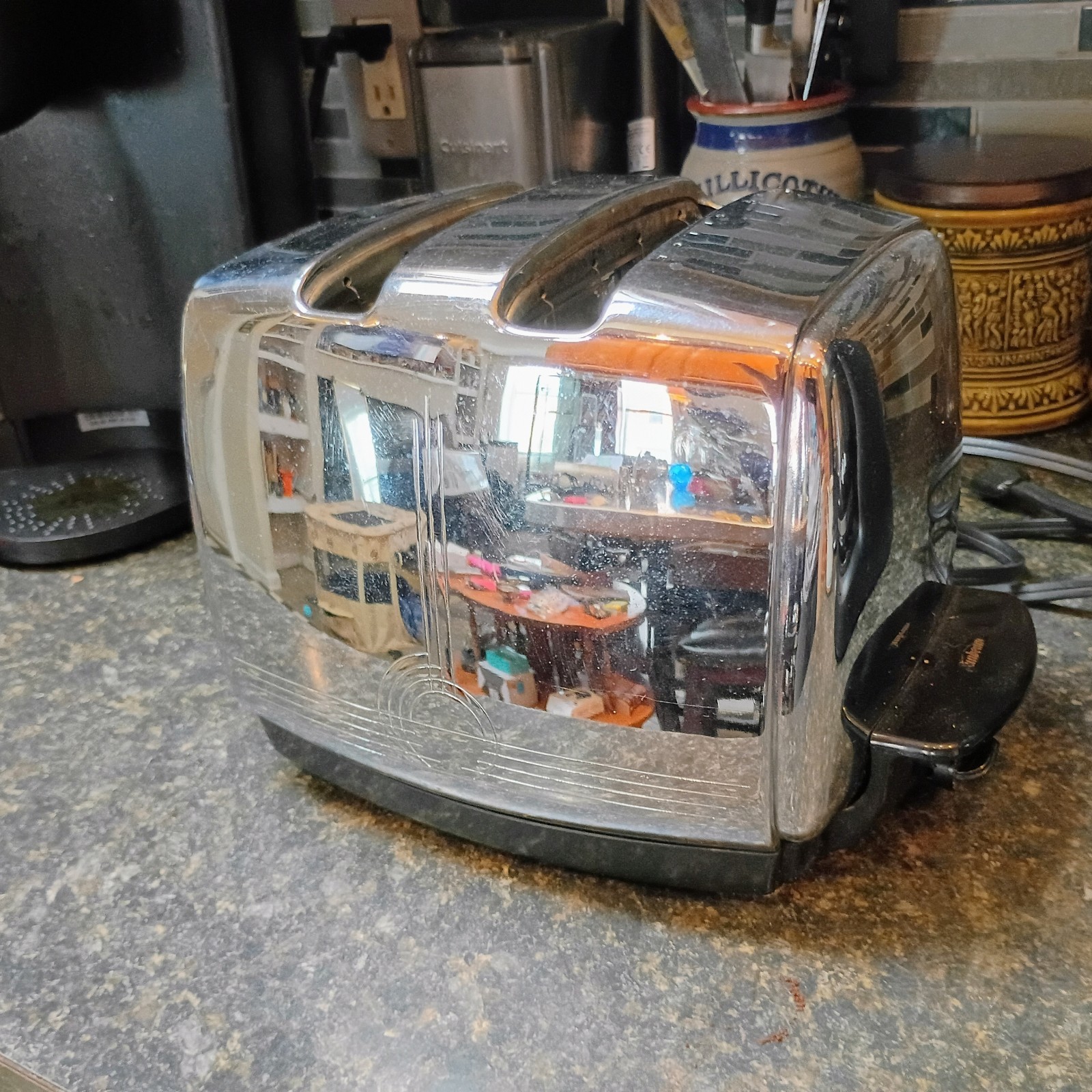 VINTAGE 1950s Sunbeam T-20C Radiant Control Chrome Toaster WORKS -Excellent Cond
