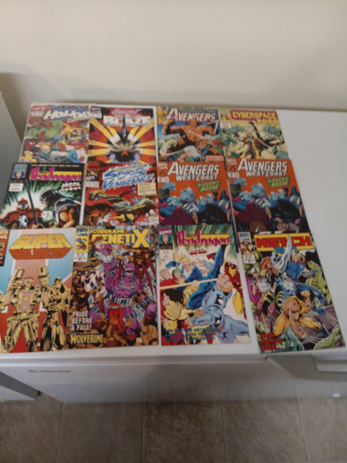 Marvel Comic Book Lot of 12 Avengers Ghost Rider Wolverine 1970s 1990s Vintage