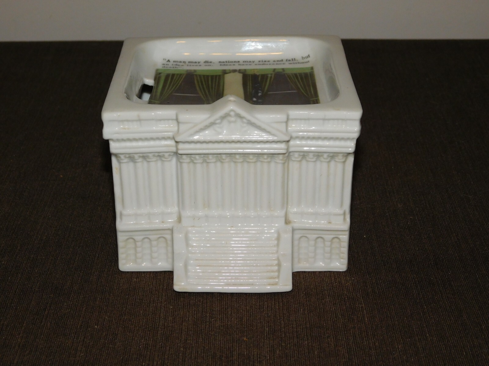 VINTAGE 1963 & 67 EM WYNNE CERAMIC JFK PRESIDENT KENNEDY WHITE HOUSE  BANK
