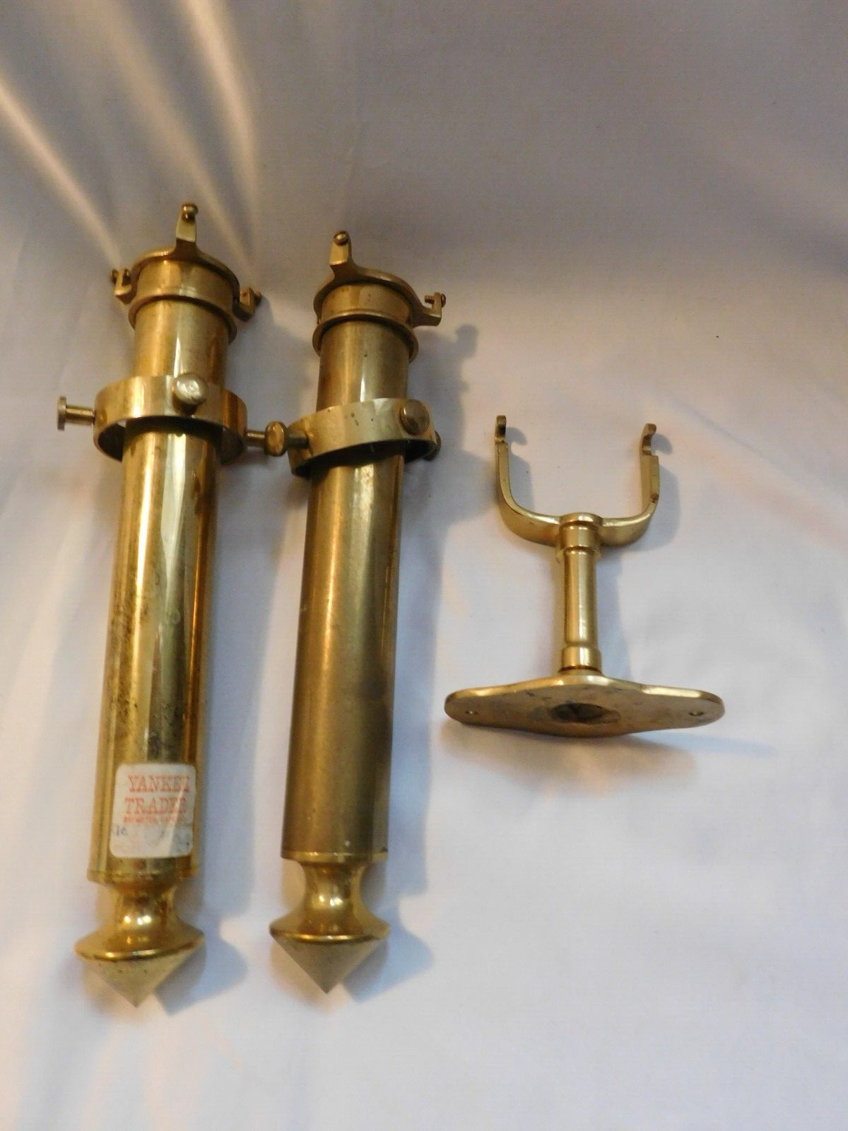 Vintage Gimbaled Nautical Brass Candle Holders With Stand Lot of 2 Holders