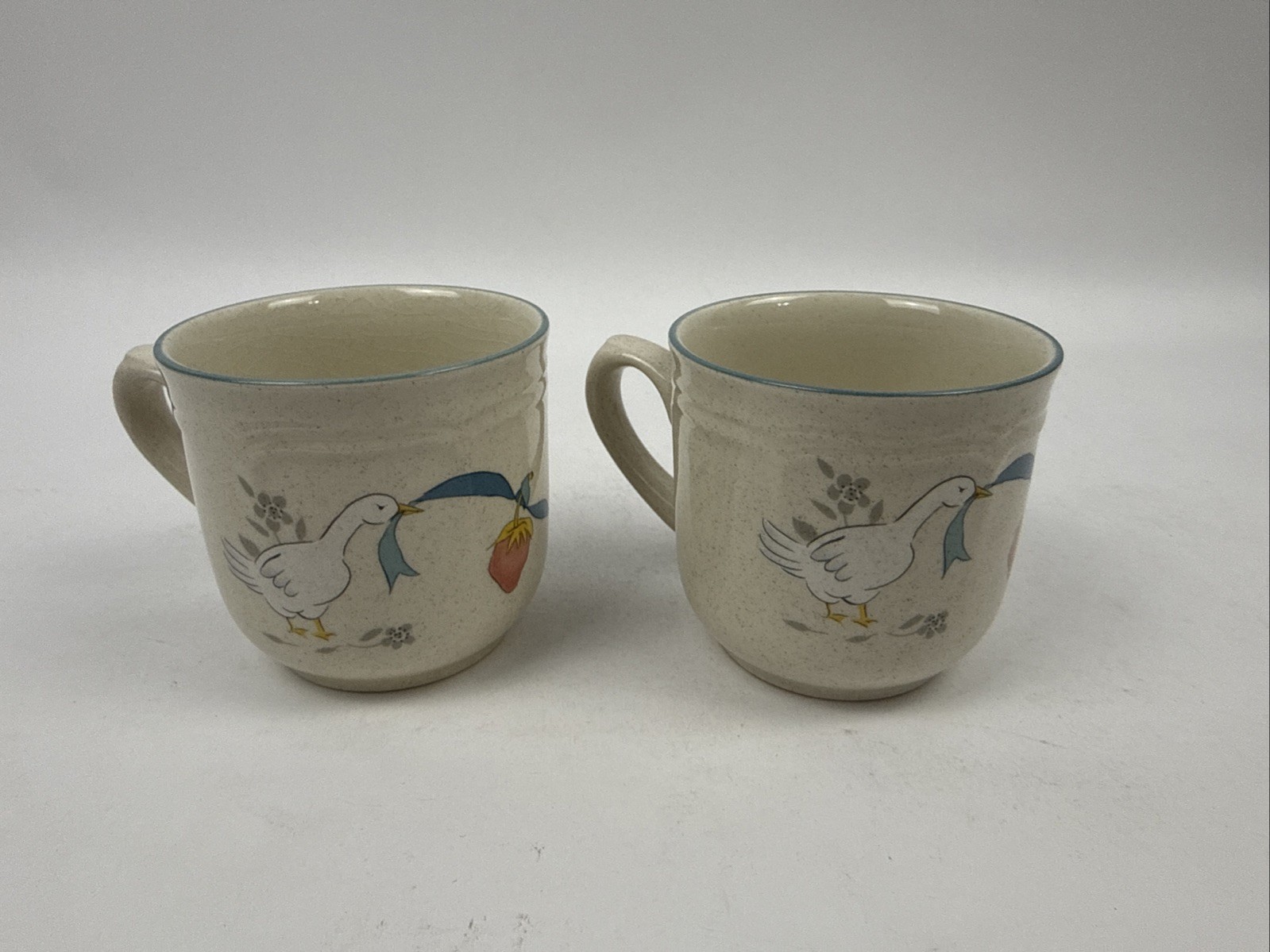 Vintage International Stoneware MARMALADE Geese Goose Coffee Mug Lot Of Two