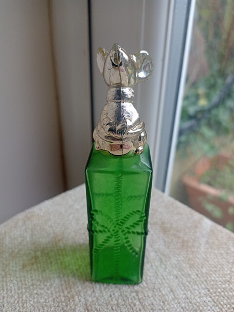 Avon Peek A Mouse Perfume Bottle Empty Green Moonwind Mouse Bottle Vintage Avon