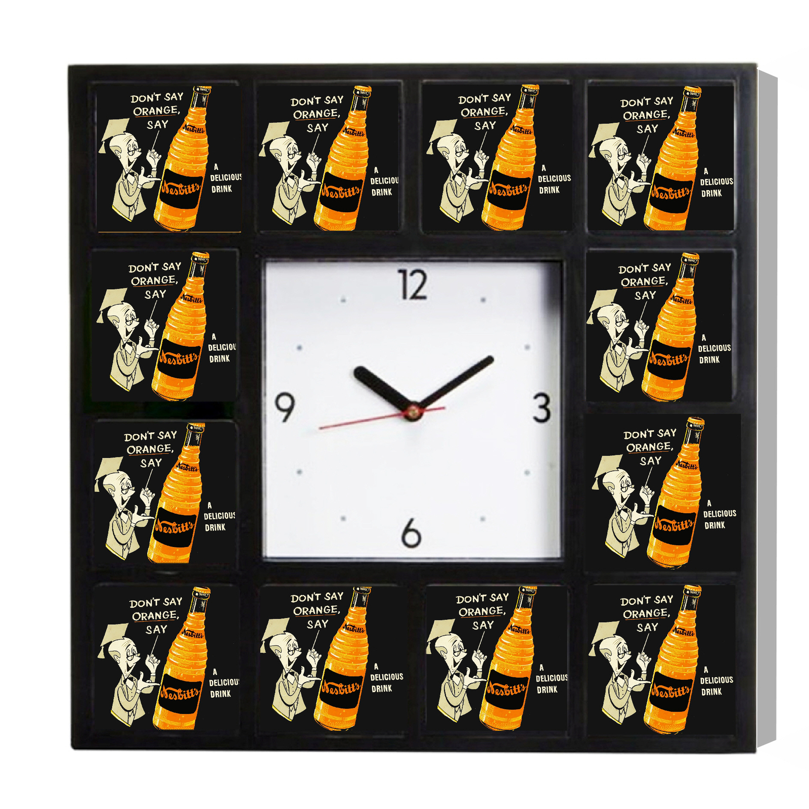 Nesbitt's Orange Soda Drink Retro Advertising Diner Promo Clock 10.5