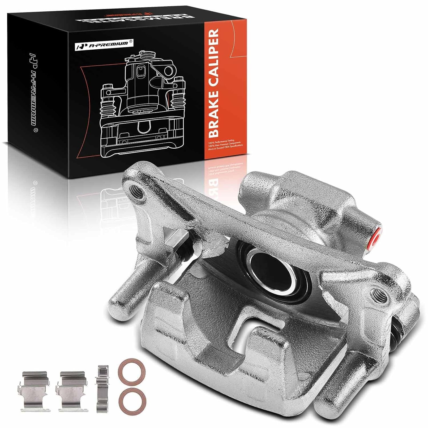 Rear Driver Left Disc Brake Caliper Assembly with Bracket A Premium Left Side