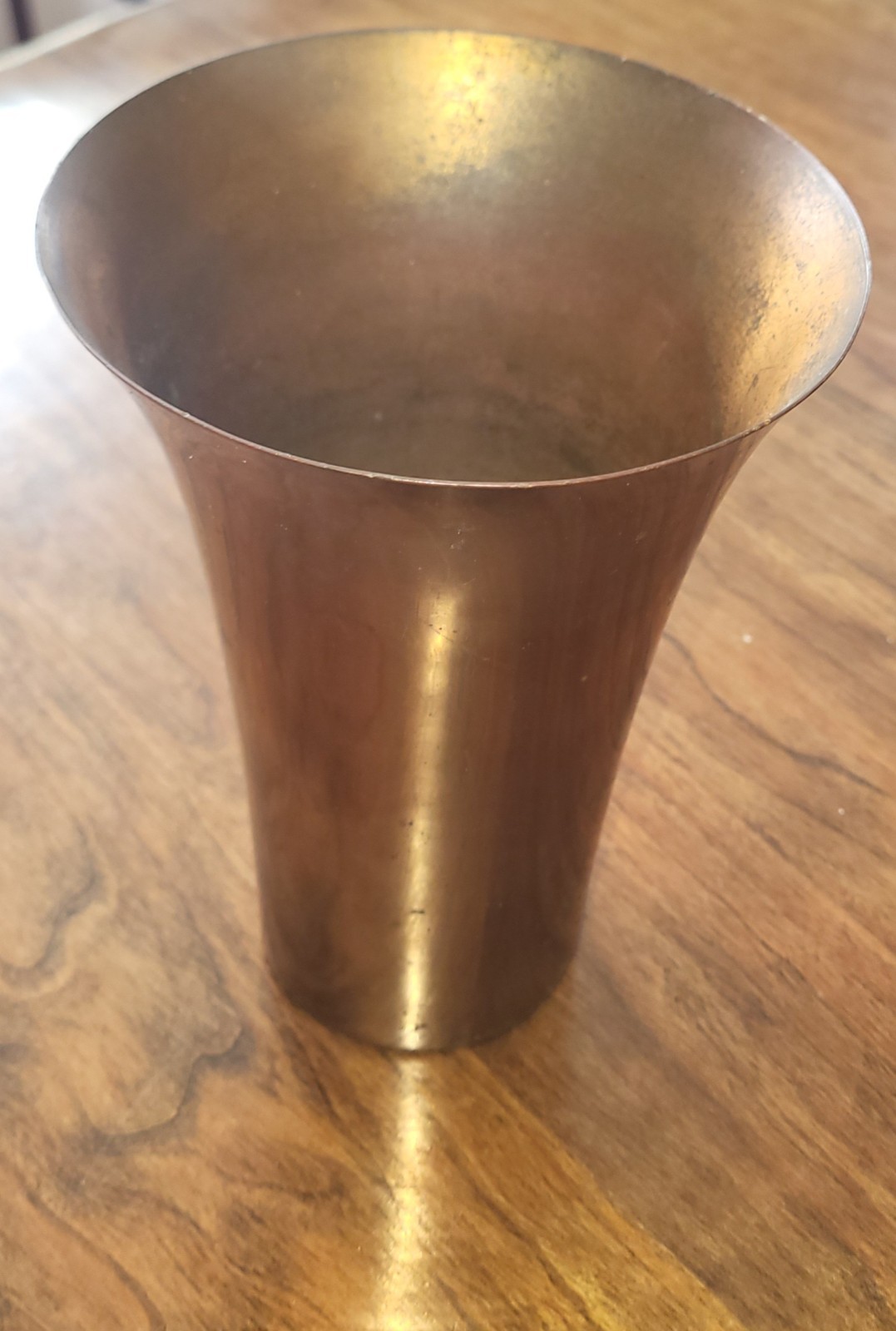 Vintage 1930s Chase Copper Trumpet Vase Art Deco Ruth Gerth 7.5\