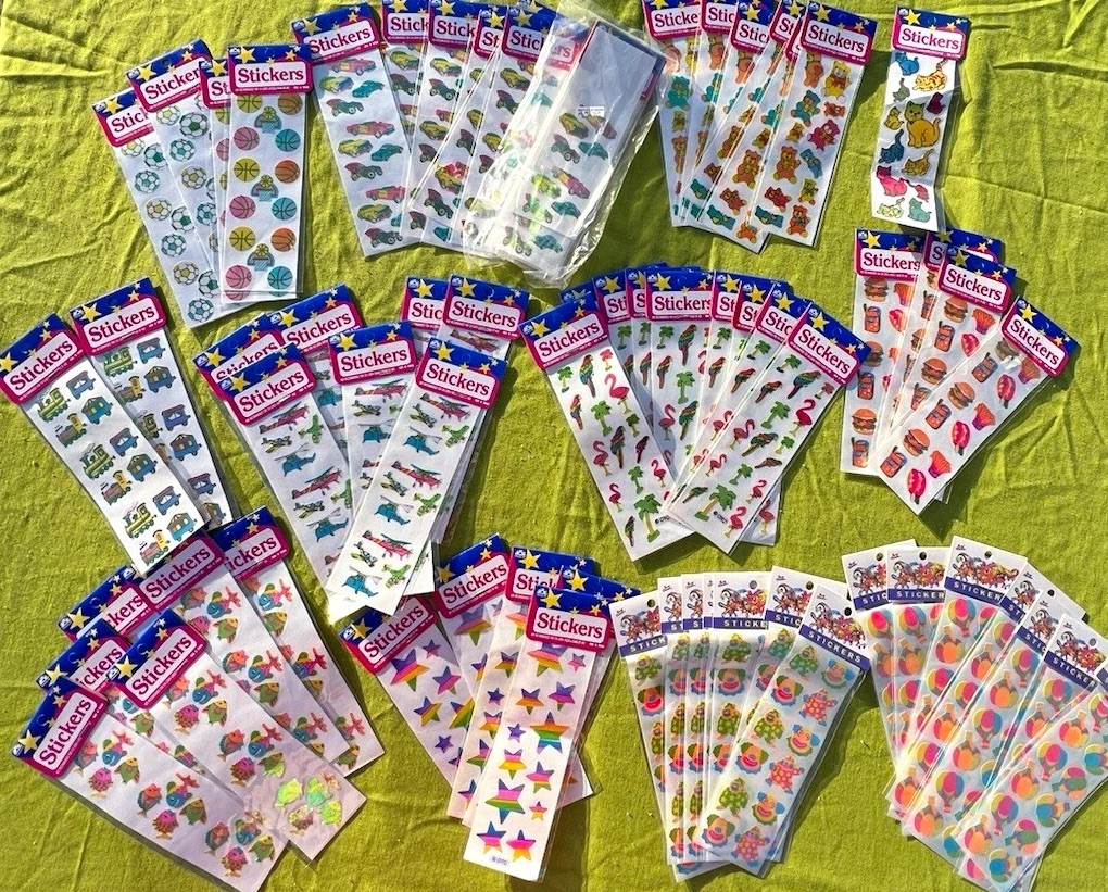 Lot 60+ Vintage NEW 2 brands of 90s/y2k Sticker holographic Glory Creations/OTC