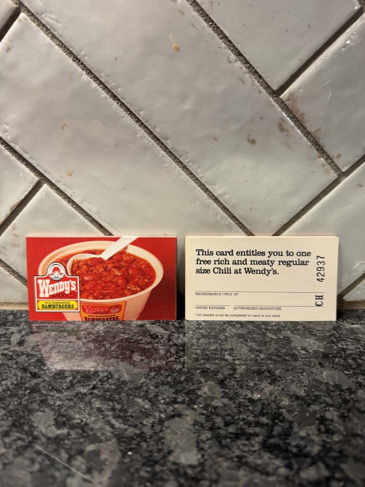 1986 Wendy’s Chili Cards Lot 10 Collectable Vintage Restaurant Unused Promo Card