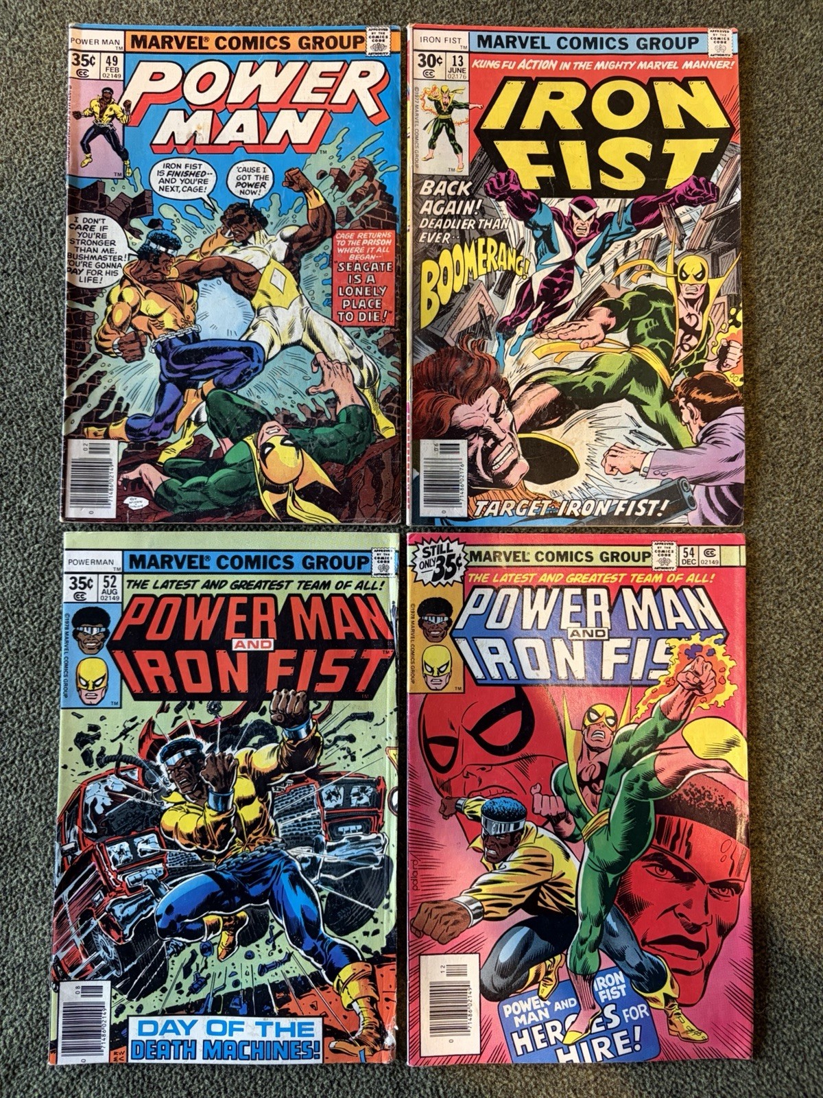 Power Man And Iron Fist #52 & #54; Power Man #49 1978; Iron Fist #13 1977