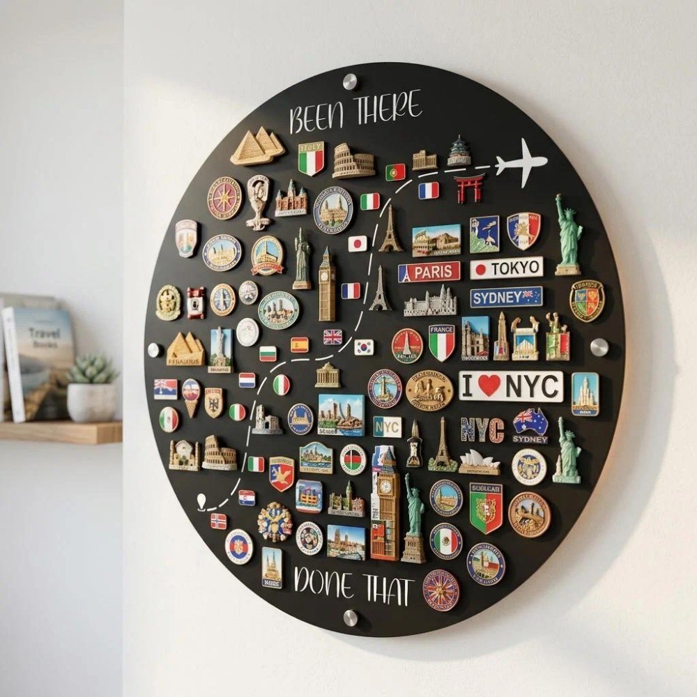 Travel Magnet Board Metal Board Custom Board for Travel Magnets Keepsake