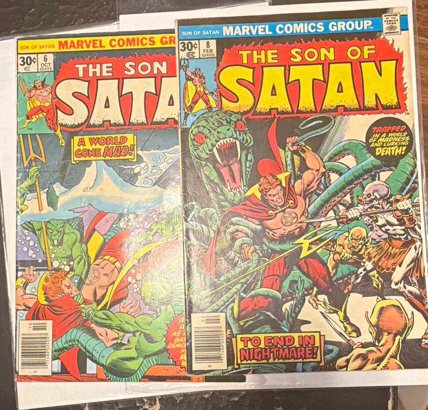  The Son of Satan #6  and 8 two book lot (1976) Steve Gerber