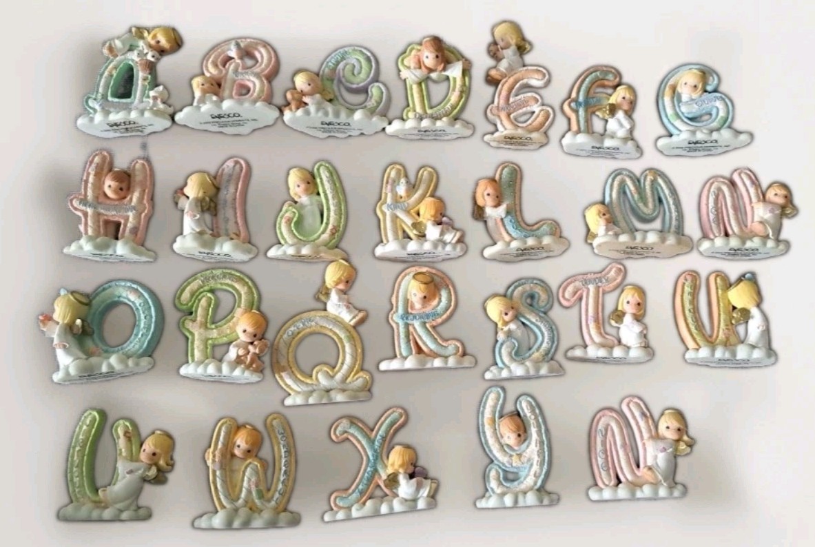 2002 Precious Moments Enesco Alphabet  Letter Figurines 26 Piece Set