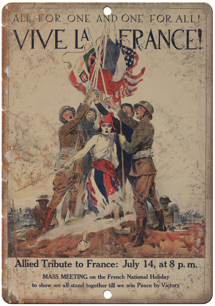 Vive La France Vintage War Poster Art 12