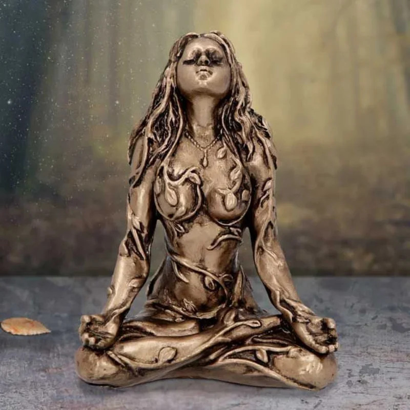 Decorative Mini Mother Earth Gaia Statue Goddess Healing Chakra Meditation Home