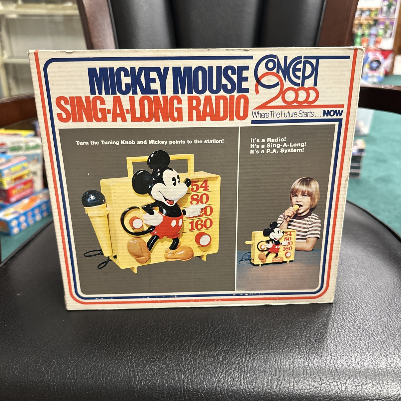 VTG 1970\'S *Concept 2000 Disney Mickey Mouse Sing•Along•Radio*◾NIOB