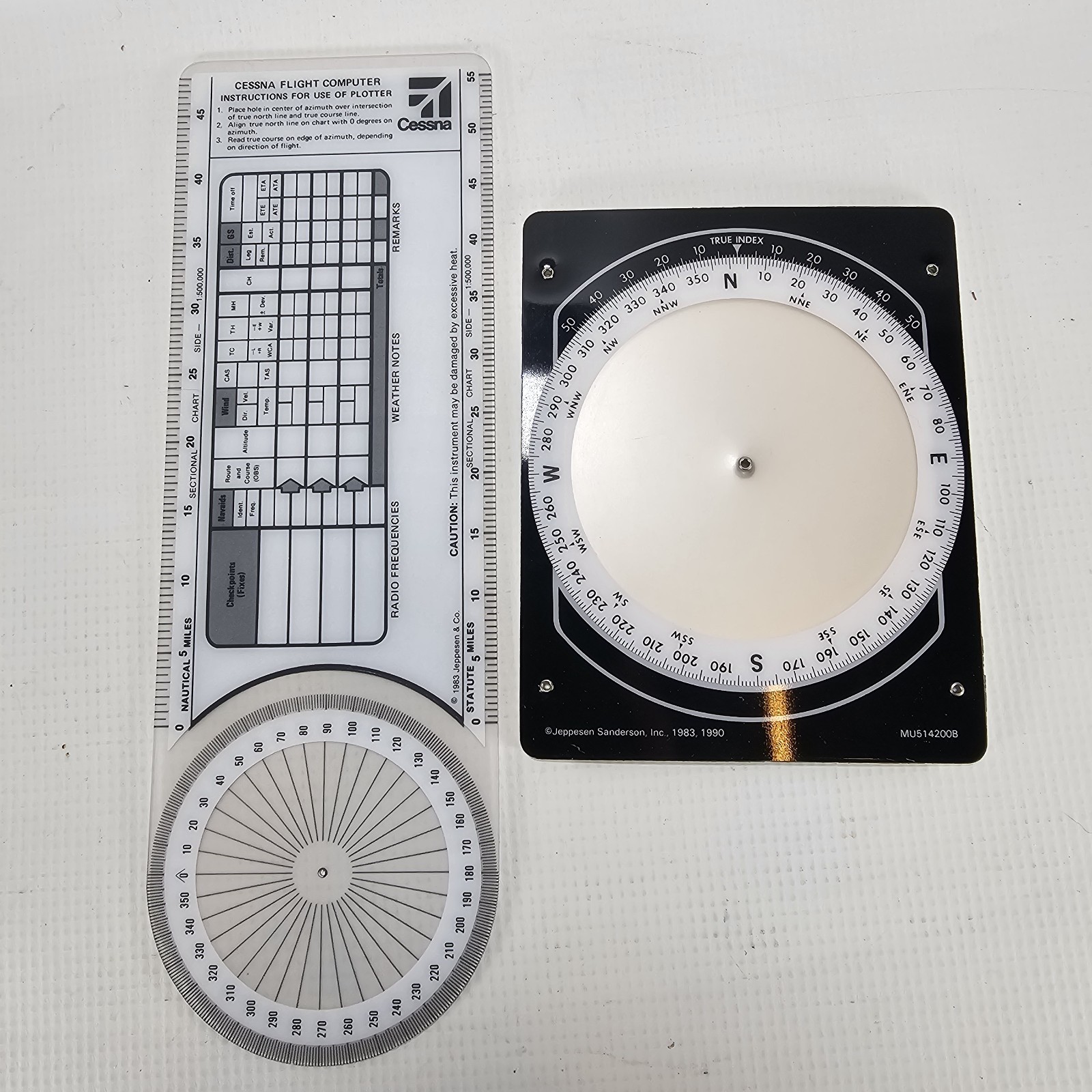 Jeppesen Sanderson MU514200B E6B Flight Computer Pilot Slide Rule