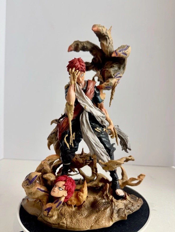 Gaara Naruto GK Anime Figure with Double Head Sculpt, 30cm Height W/Box *NEW* 