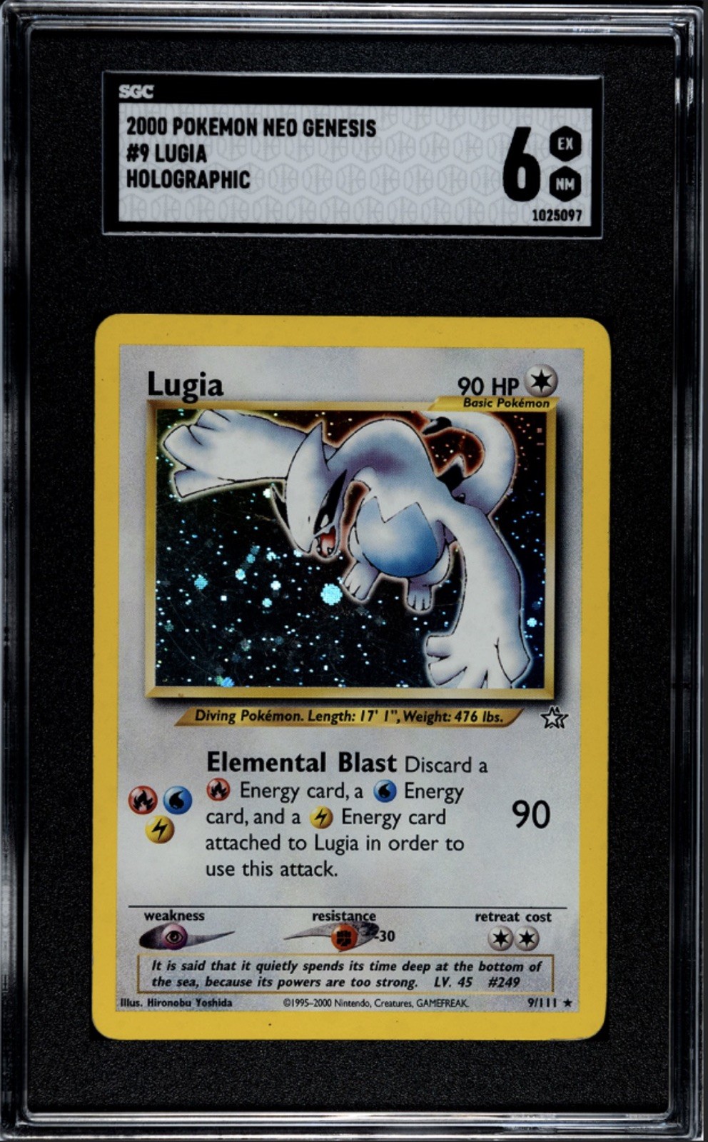 2000 NEO GENESIS #9 LUGIA SGC 6