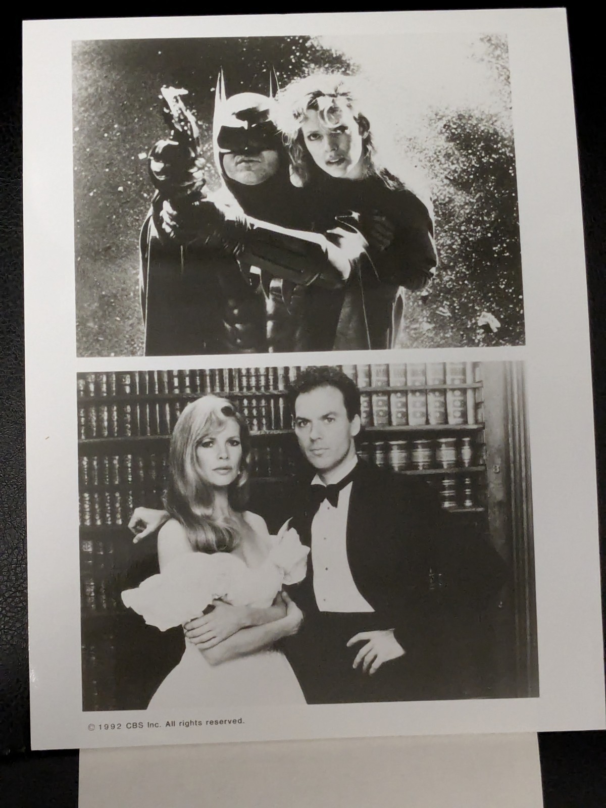 Batman Vintage 1992 CBS Promo Photo W/ Michael Keaton & Kim Basinger