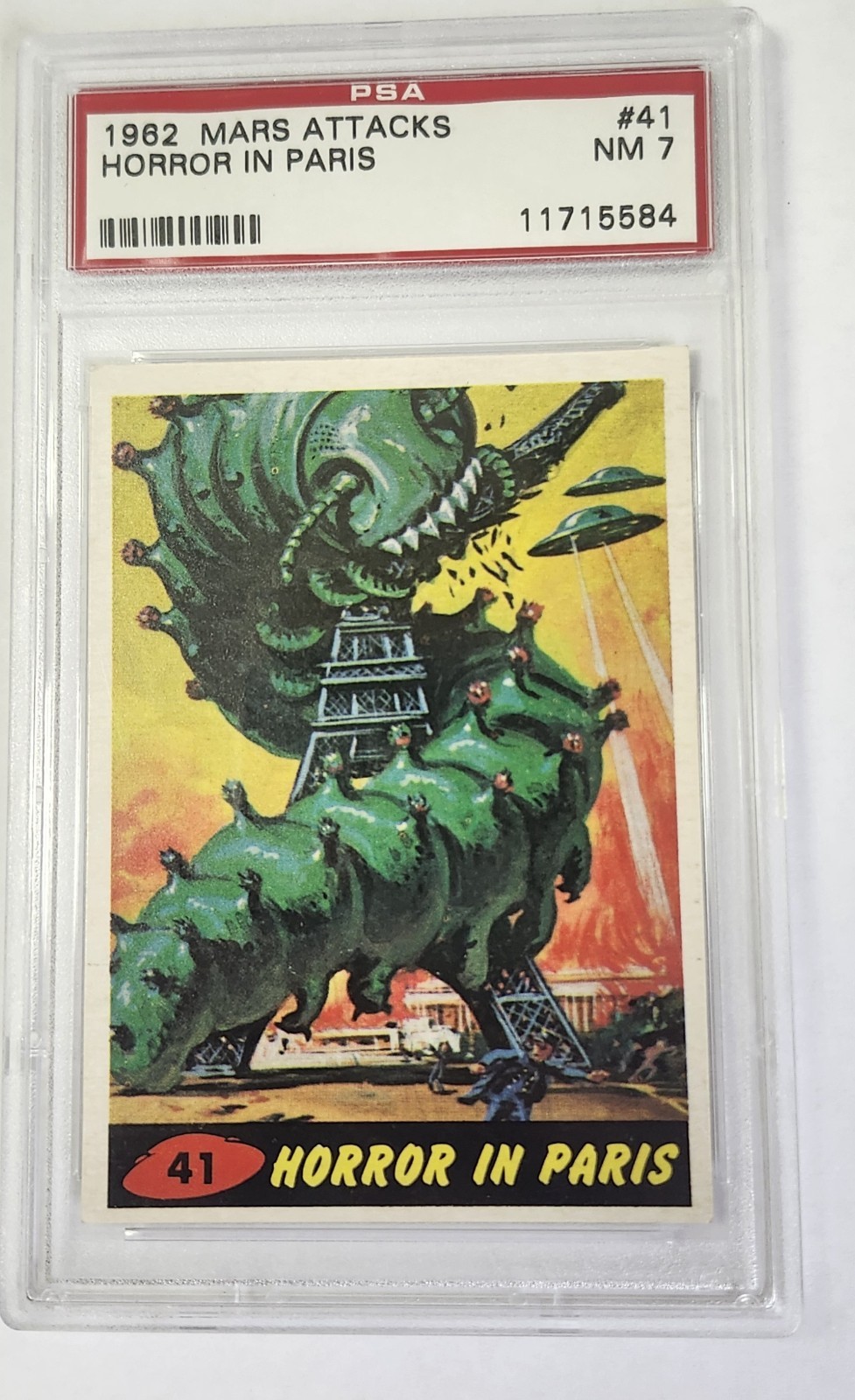 1962 MARS ATTACKS #41  Horror In Paris  PSA 7