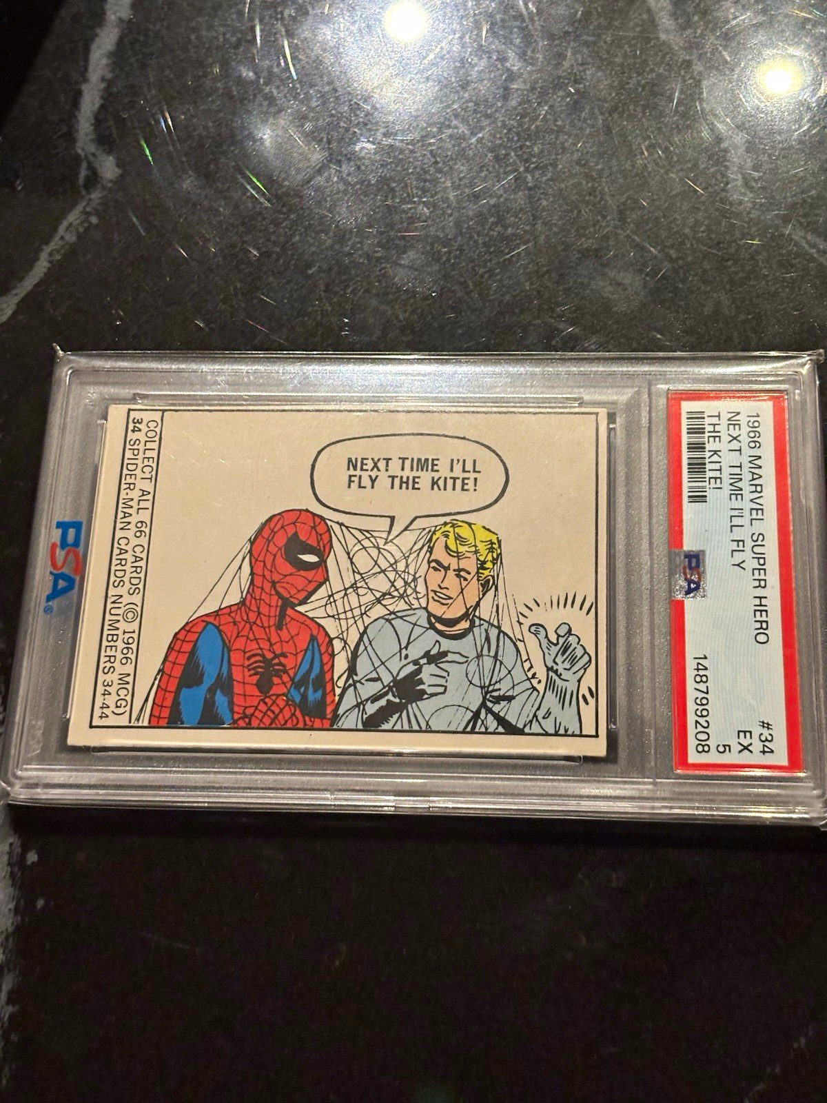 Marvel 1966 Marvel Super Hero Spider-Man Card #34 PSA 5 