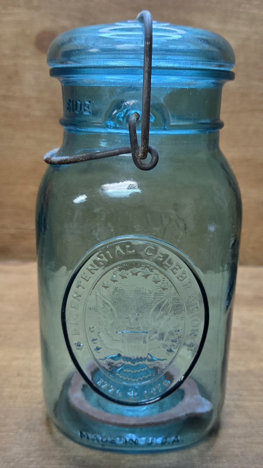 Vintage Ball Ideal Quart Fruit Jar Bicentennial Celebration A17 Made In U.S.A.